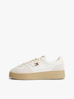 The Greenwich Leather Chunky Cupsole Trainers — Beige 7