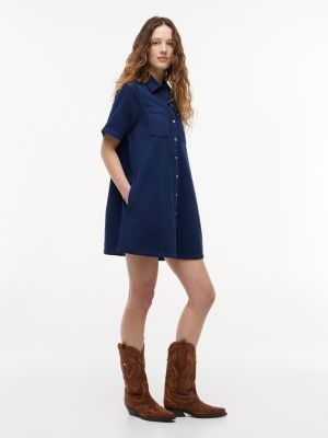 botas vaqueras archive de ante marrón de mujeres tommy jeans