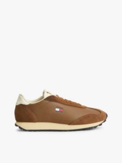 Archive Retro Trainers With Leather — Brown 1