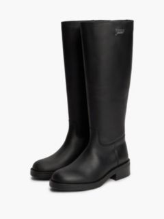 Leather Soft Sole Knee-High Boots — Black 2