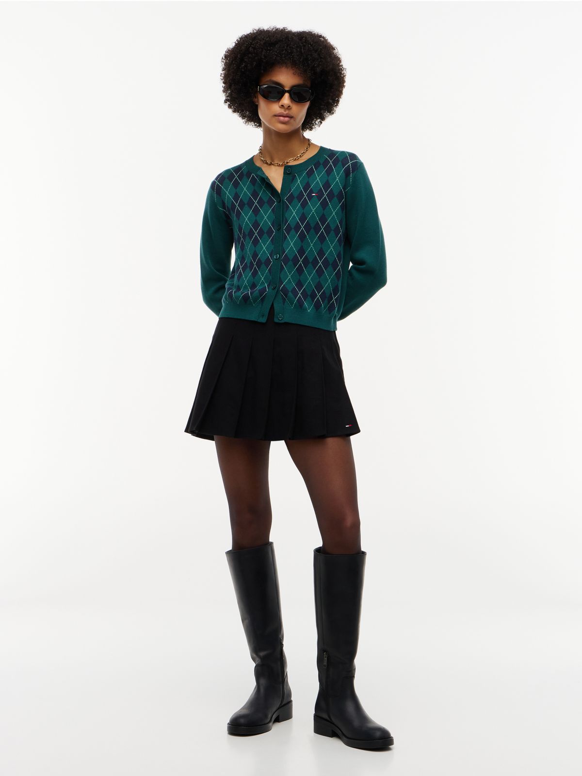 Leather Soft Sole Knee-High Boots — Black