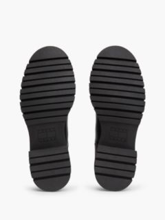 Leather Warm Lined Cleat Chelsea Boots — Black 5