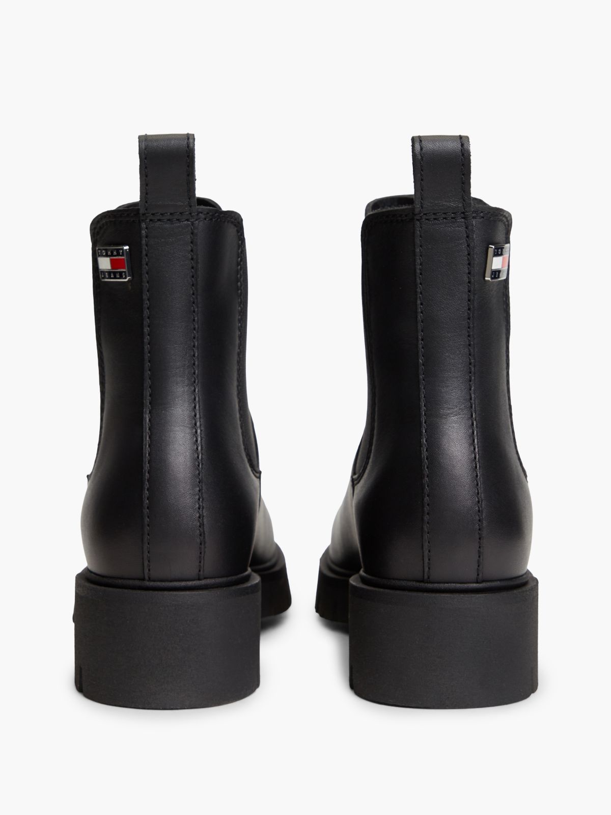 Leather Cleat Chelsea Boots — Black