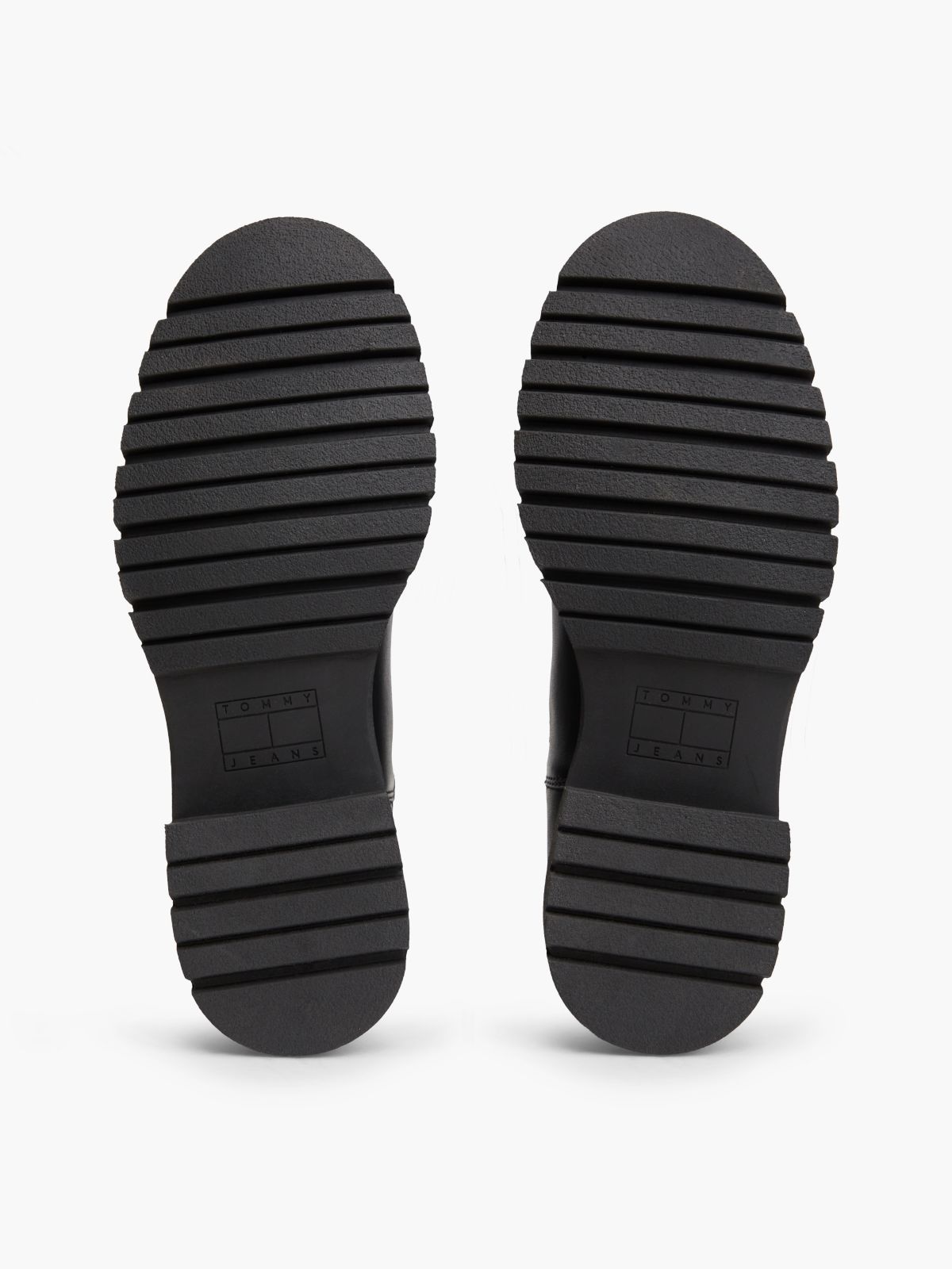 Leather Cleat Chelsea Boots — Black