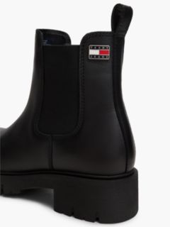 Leather Cleat Chelsea Boots — Black 6