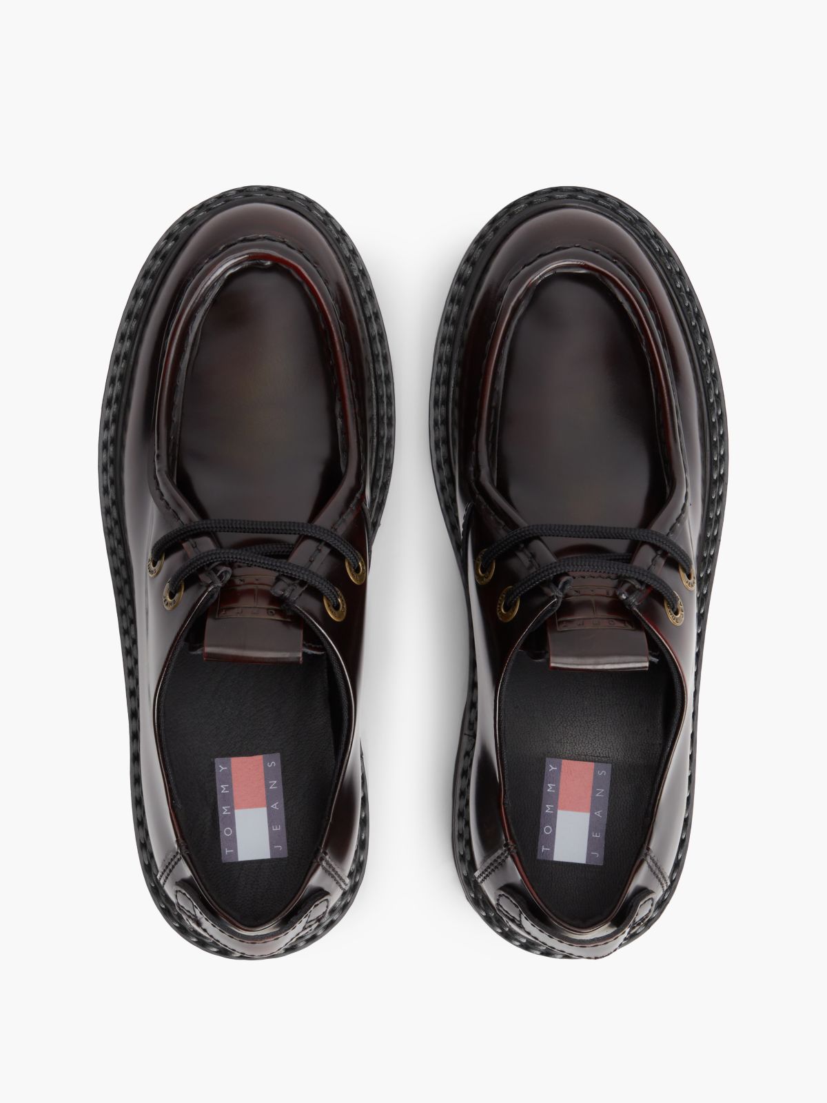 Archive Leather Cleat Derby Shoes — Brown