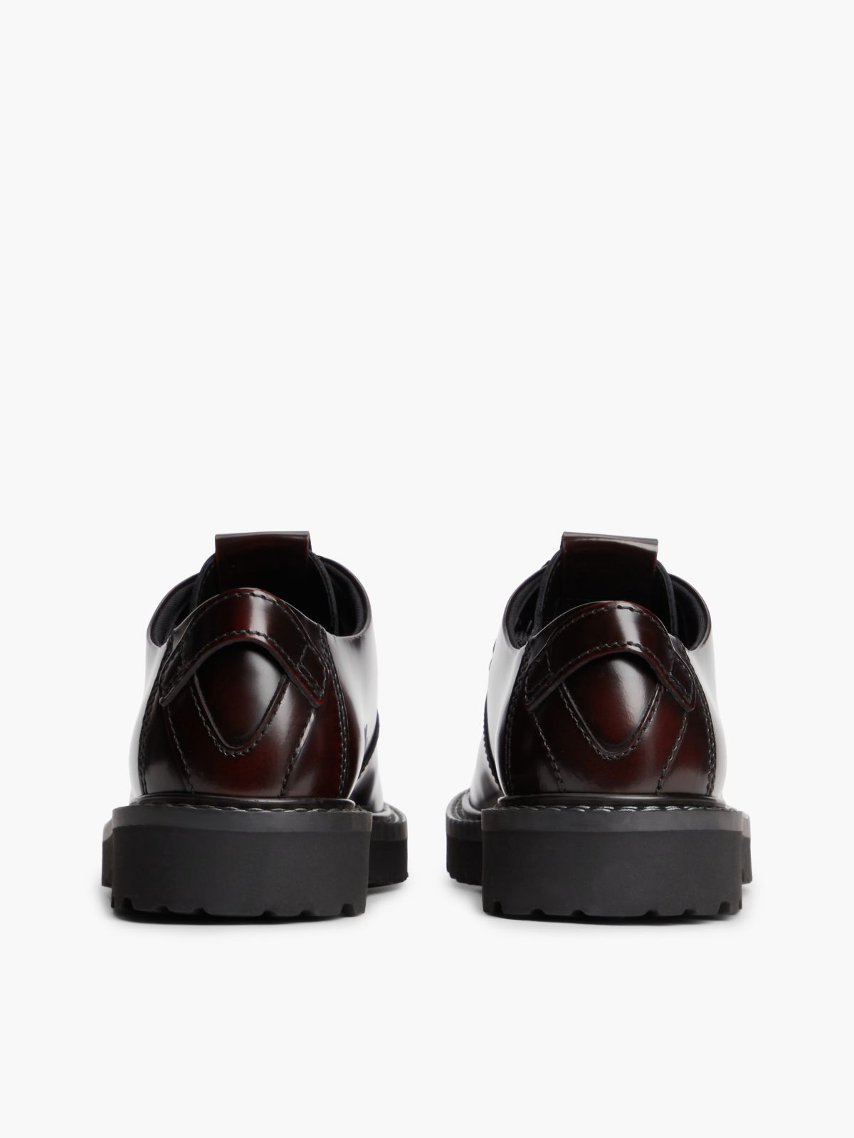 Archive Leather Cleat Derby Shoes — Brown