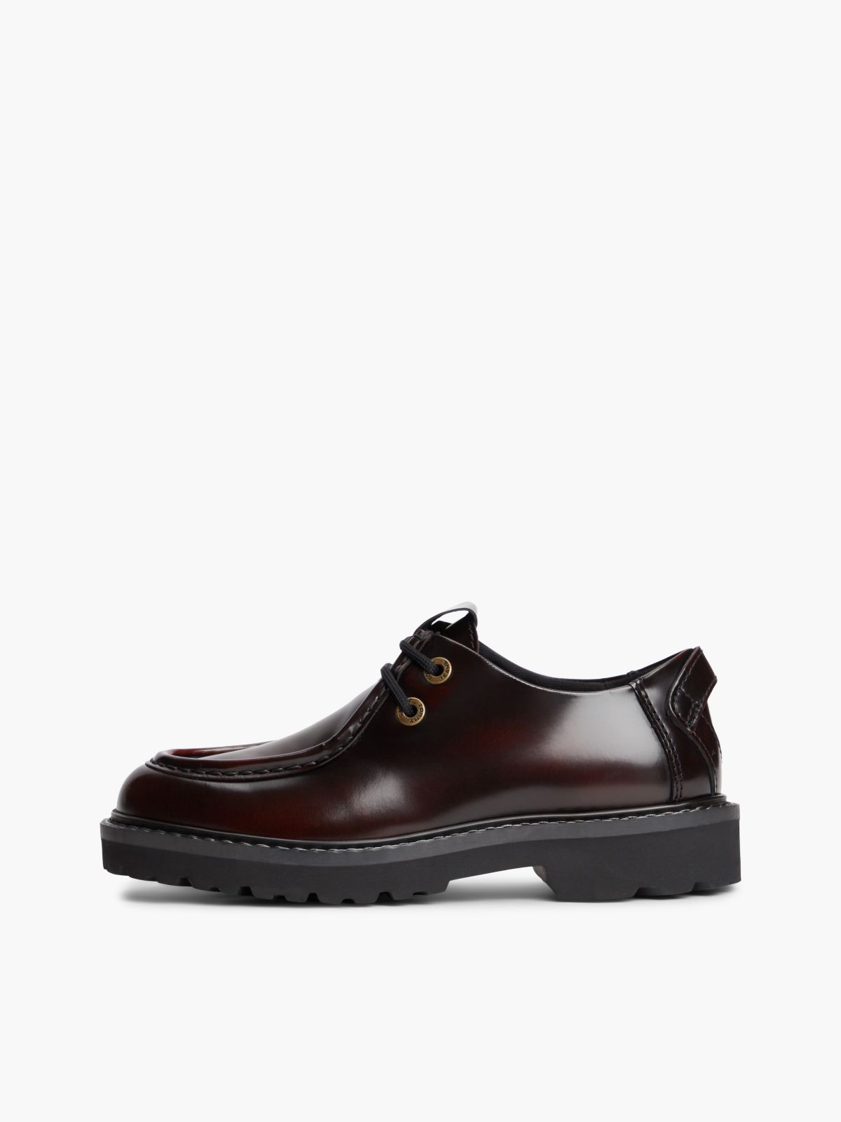 Archive Leather Cleat Derby Shoes — Brown