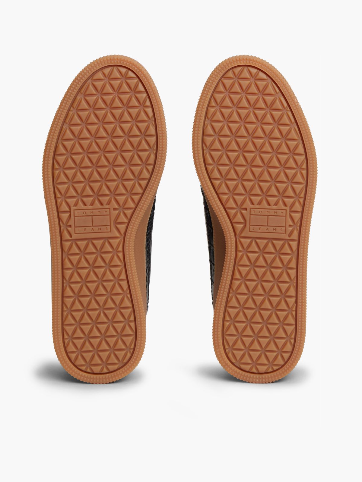 The Greenwich Croco-Print Leather Trainers — Black