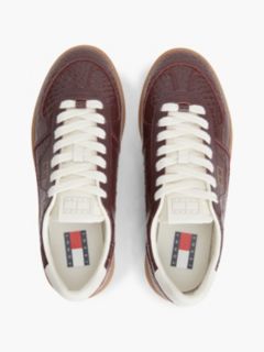 The Greenwich Croco-Print Leather Trainers — Brown 3