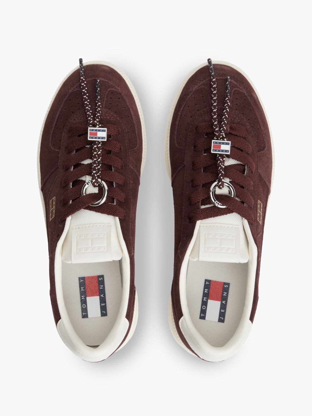 The Greenwich Suede Logo Charm Trainers — Brown