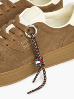 The Greenwich Suede Logo Charm Trainers — Brown 6