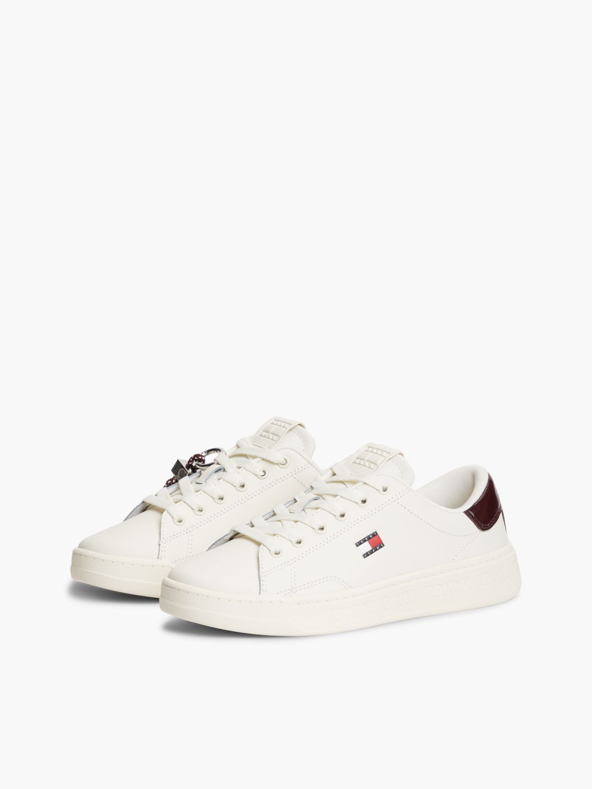 Logo Charm Trainers With Leather — Pink