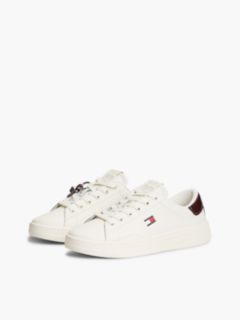 Logo Charm Trainers With Leather — Pink 2