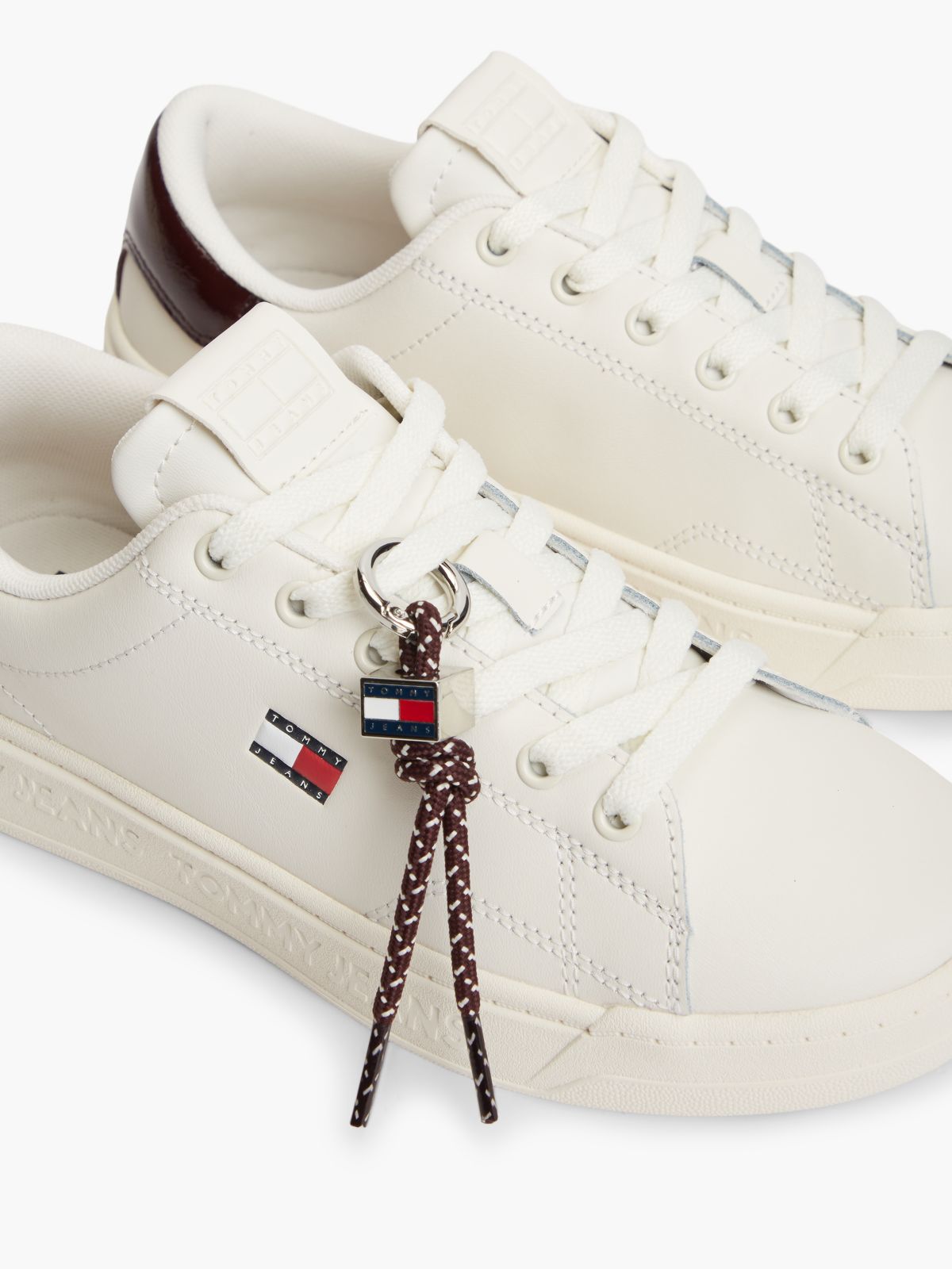 Logo Charm Trainers With Leather — Pink
