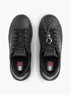 Logo Charm Trainers With Leather — Black 3