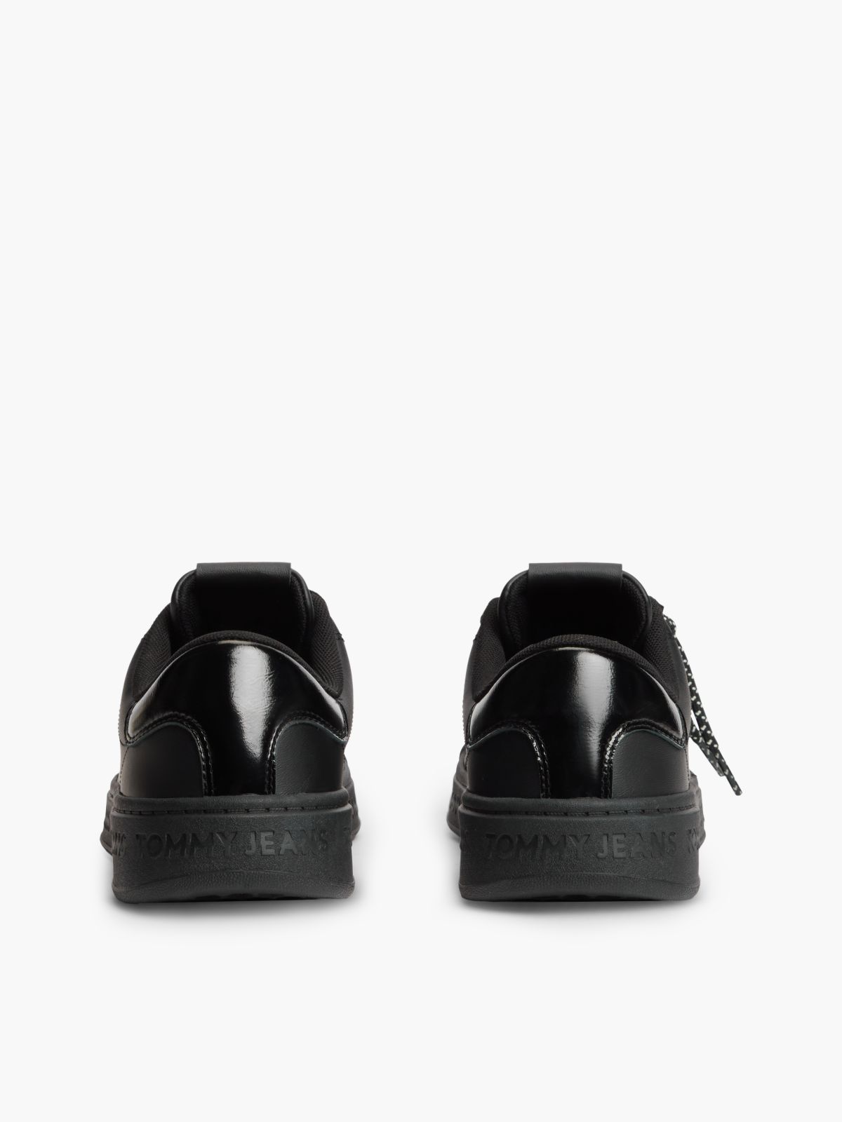 Logo Charm Trainers With Leather — Black
