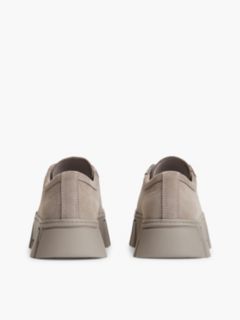 Suede Logo Platform Trainers — Grey 4