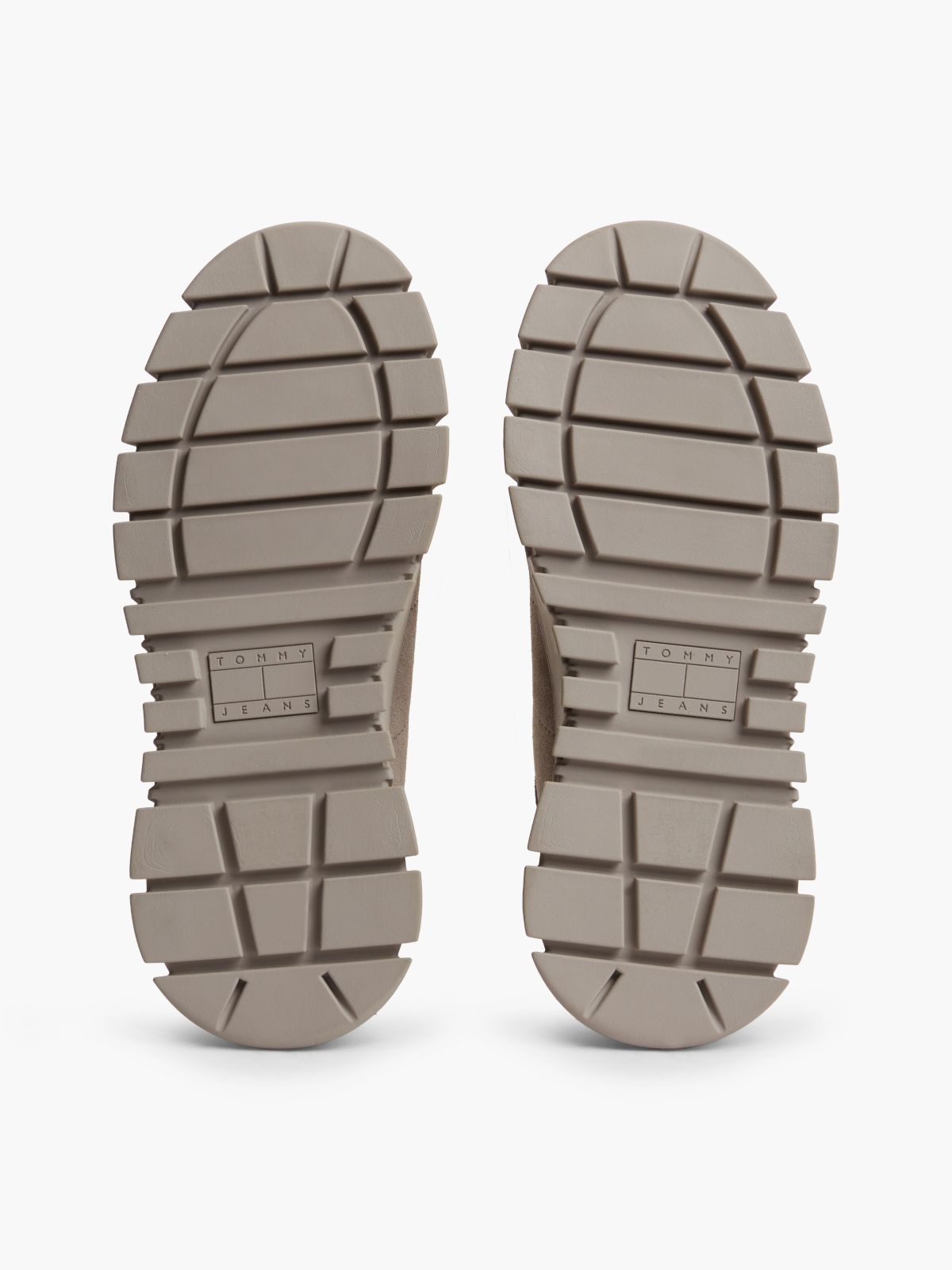 Suede Logo Platform Trainers — Grey