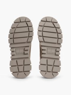 Suede Logo Platform Trainers — Grey 5