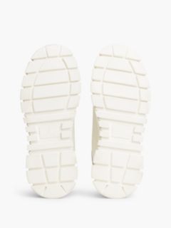 Logo Charm Platform Trainers With Leather — White 5