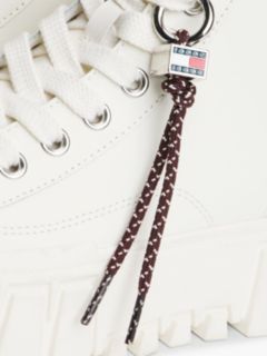 Logo Charm Platform Trainers With Leather — White 6