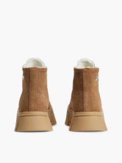Suede Warm Lined Platform Trainers — Brown 4