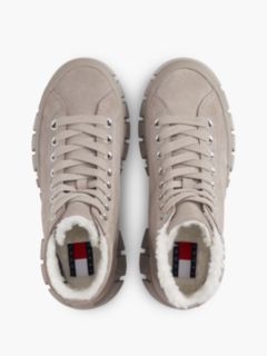 Suede Warm Lined Platform Trainers — Grey 3