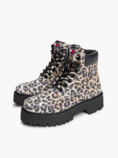 Archive Suede Cheetah Platform Lace-Up Boots — Brown 2