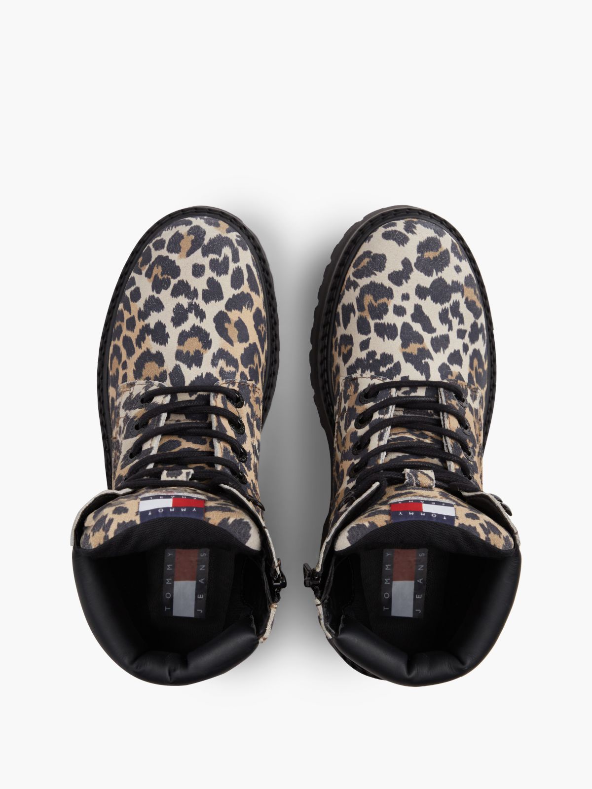 Archive Suede Cheetah Platform Lace-Up Boots — Brown