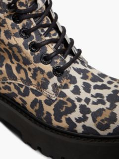 Archive Suede Cheetah Platform Lace-Up Boots — Brown 6