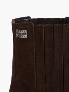 Suede Tonal Plaque Western Boots — Brown 6