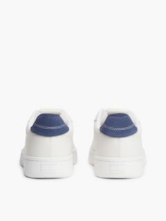 Contrast Heel Leather Archive Court Trainers — Multi 4