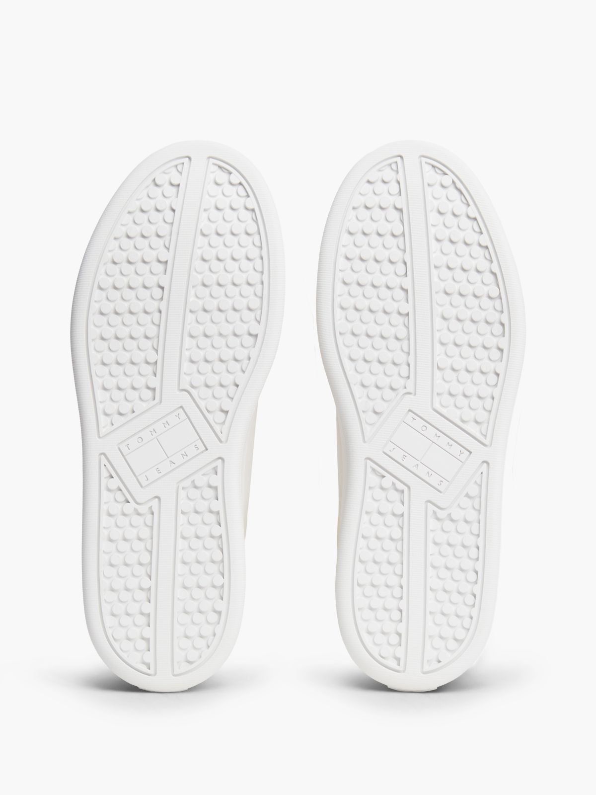 Contrast Heel Leather Archive Court Trainers — Multi