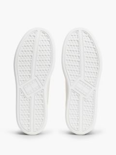 Contrast Heel Leather Archive Court Trainers — Multi 5