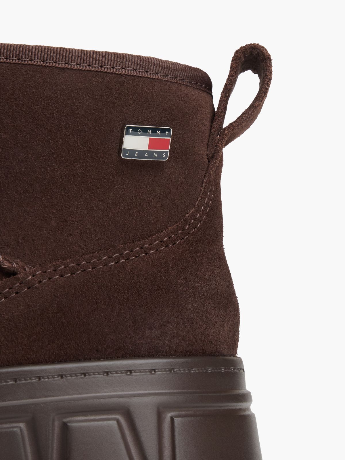 Suede Warm Lined Platform Ankle Boots — Brown