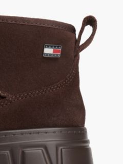 Suede Warm Lined Platform Ankle Boots — Brown 6
