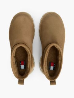 Suede Warm Lined Platform Ankle Boots — Brown 3