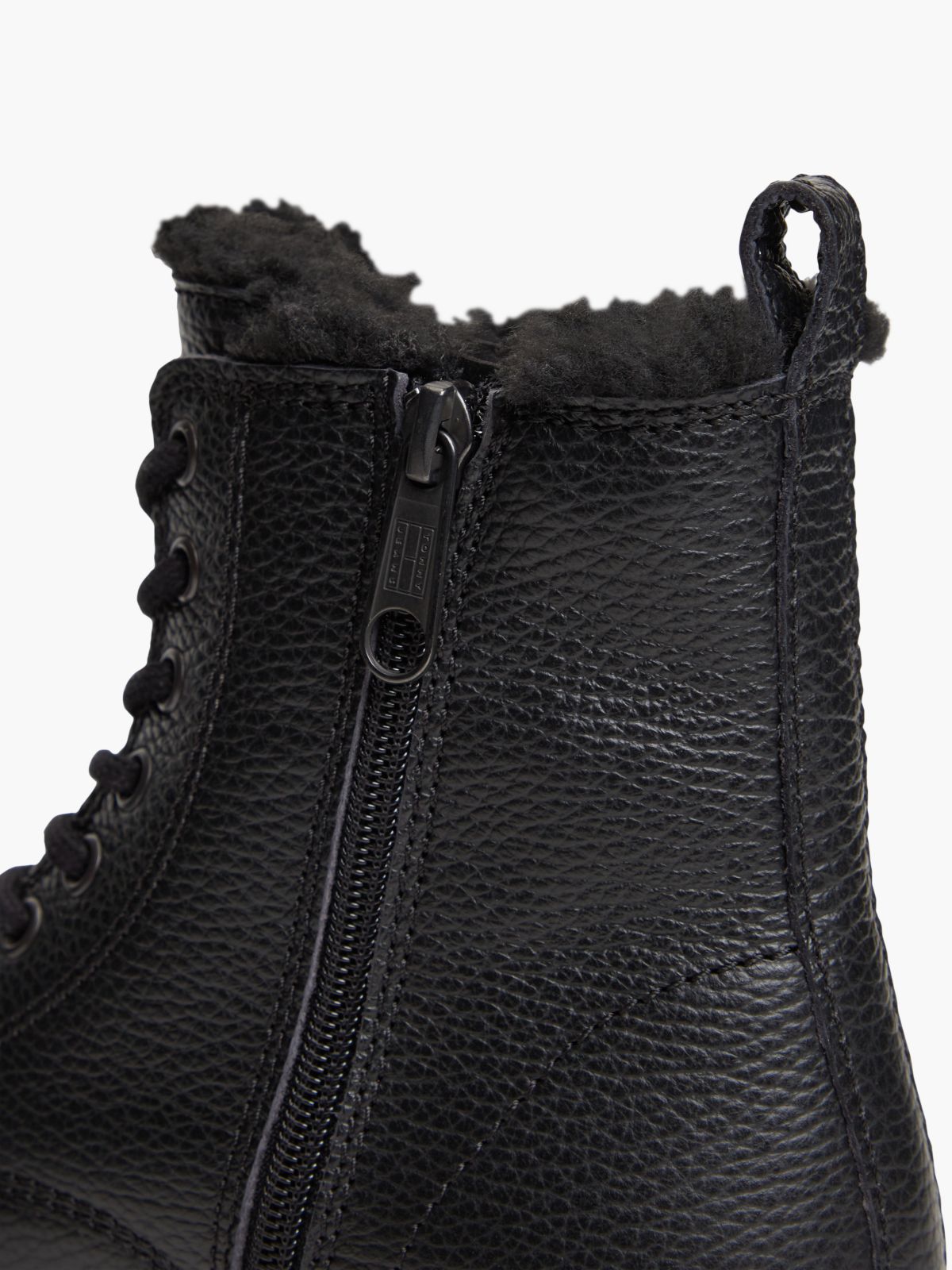Archive Leather Warm Lined Platform Lace-Up Boots — Black