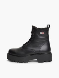 Archive Leather Warm Lined Platform Lace-Up Boots — Black 7