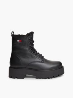 Archive Leather Warm Lined Platform Lace-Up Boots — Black 1