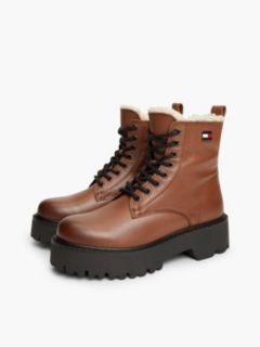 Archive Leather Warm Lined Platform Lace-Up Boots — Brown 2