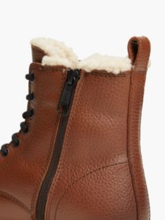 Archive Leather Warm Lined Platform Lace-Up Boots — Brown 6