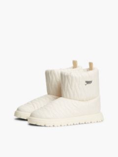 Warm Lined Quilted Snow Boots — Beige 2