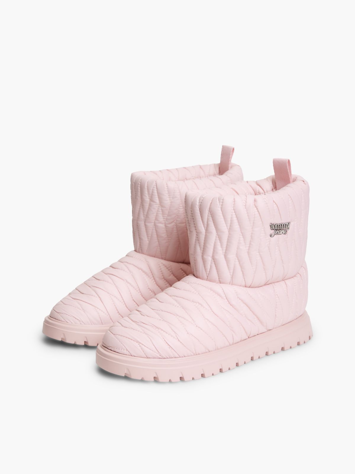 Warm Lined Quilted Snow Boots — Pink