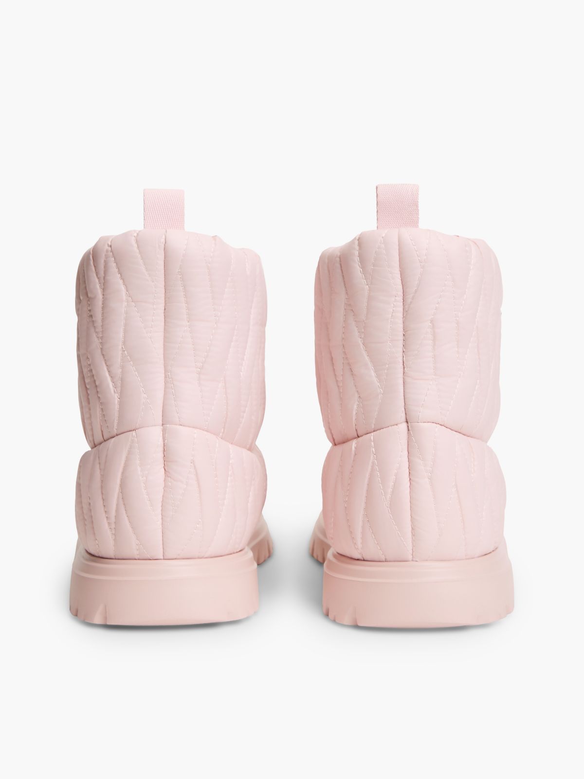 Warm Lined Quilted Snow Boots — Pink