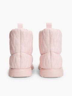 Warm Lined Quilted Snow Boots — Pink 4