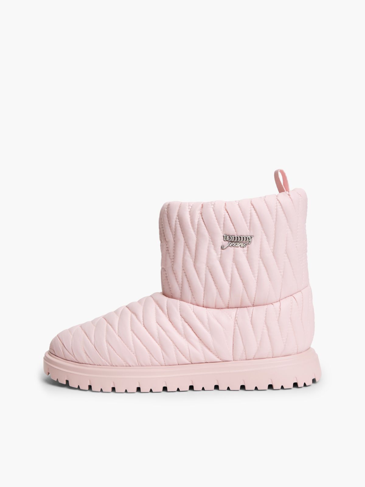 Warm Lined Quilted Snow Boots — Pink