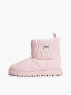 Warm Lined Quilted Snow Boots — Pink 7