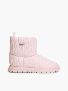 Warm Lined Quilted Snow Boots — Pink 1